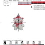Рождественский белый медведь и эльф — 3 размера