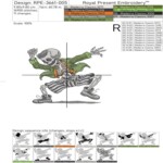 Хэллоуинский скелет танцор - 3 размера