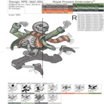Танцующий Скелет в шарфе - 4 размера