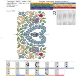 Весенние Анютины глазки с сердечками бордюр - 4 размера