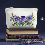 Барочный бордюр с анютиными глазками и незабудками - 4 размера