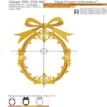 Винтажная овальная рамка с бантом - 3 размера