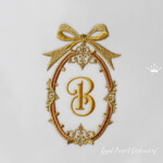 Маленькая овальная рамка с бантом - 4 размера