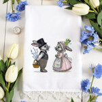 Два винтажных весенних кролика Набор - 3 размера