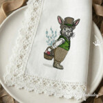 Два винтажных пасхальных кролика Набор - 3 размера