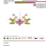 Винтажный цветочный бордюр и уголки с завитками Набор дизайнов машинной вышивки — 4 размера