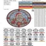 Витраж Санта с ягодами в 4 размерах