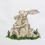 Мама зайчиха с зайчатами - 4 размера