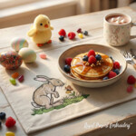 Заяц с цветком и бабочкой - 5 размеров