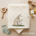 Зайчик дарит цветок маме - 4 размера