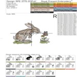 Заяц с цветком и бабочкой набор - 4 размера