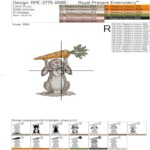 Заяц с морковками для маленьких пялец набор - 4 размера