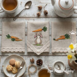 Заяц с морковками для маленьких пялец набор - 4 размера