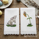 Заяц с подсолнухом и бабочкой набор - 4 размера