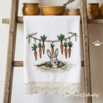 Заяц с висящими морковками набор - 6 размеров