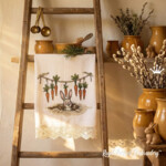 Заяц с висящими морковками набор - 6 размеров