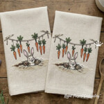 Заяц с висящими морковками набор - 6 размеров