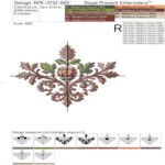 Желудь с листьями дуба в стиле барокко - 4 размера