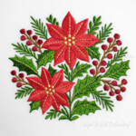 Зимние Пуансеттии маленькие - 4 размера