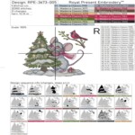 Новогодняя мышка с ёлочкой — 4 размера