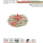 Зимние Пуансеттии маленькие - 4 размера