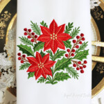 Зимние Пуансеттии маленькие - 4 размера