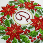 Зимние Пуансеттии рамка - 3 размера