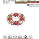 Зимние Пуансеттии рамка - 3 размера