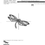 Золотая стрекоза - 4 размера