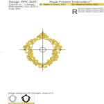 Золотая вензельная рамка - 4 размера