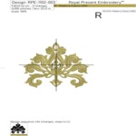 Золотой дамасский орнамент - 4 размера