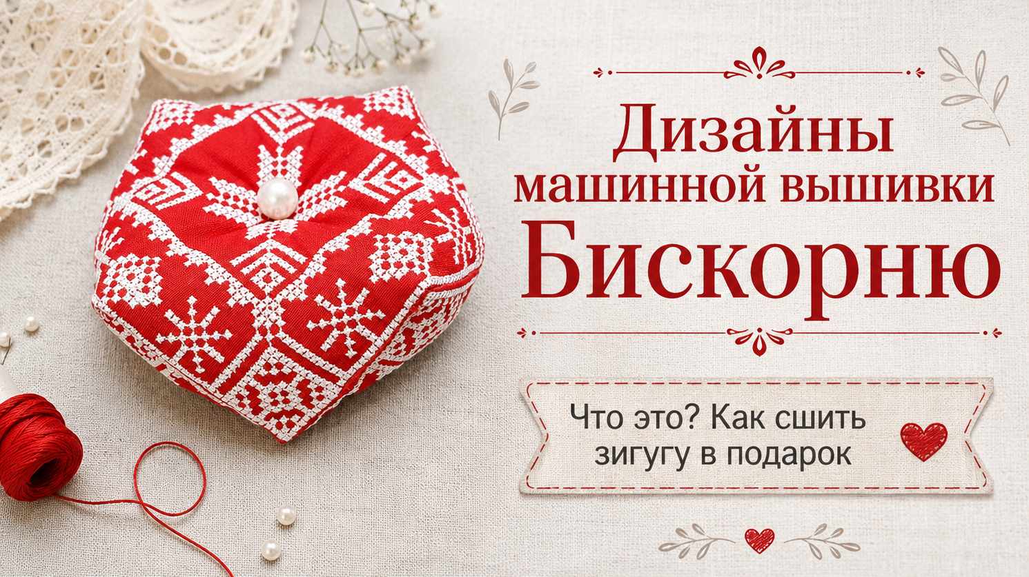 Дизайны машинной вышивки Бискорню