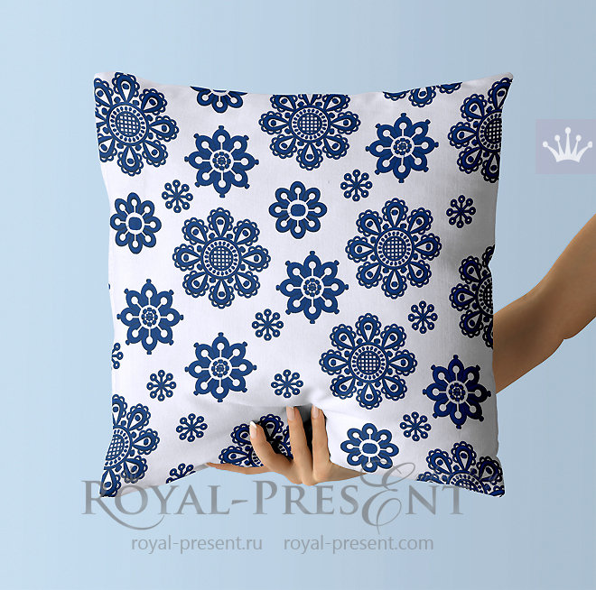 Дизайны машинной вышивки Скандинавские снежинки