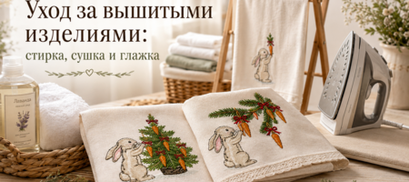 Уход за вышитыми изделиями: стирка, сушка и глажка