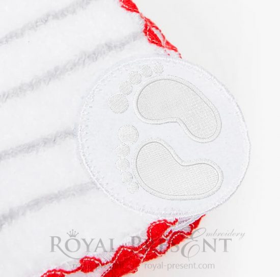 Дизайн для машинной вышивки Ножки новорожденного
