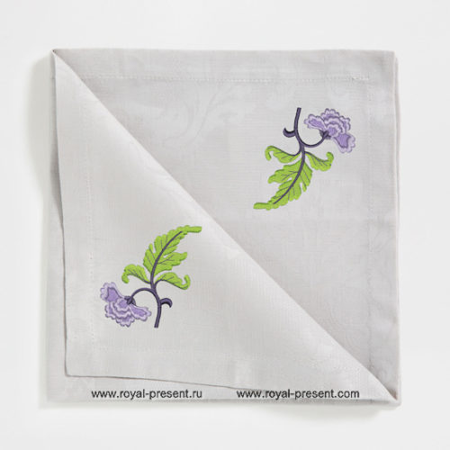 Дизайн машинной вышивки бесплатно Сиреневый цветок