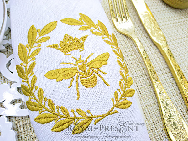Дизайн машинной вышивки Королевская Пчела Наполеона