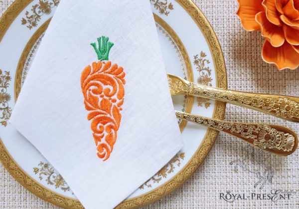 Дизайн машинной вышивки Витиеватая морковь