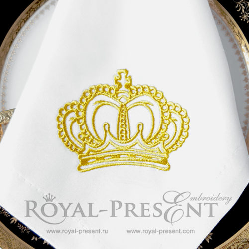 Дизайн машинной вышивки Королевская Корона - 5 размеров
